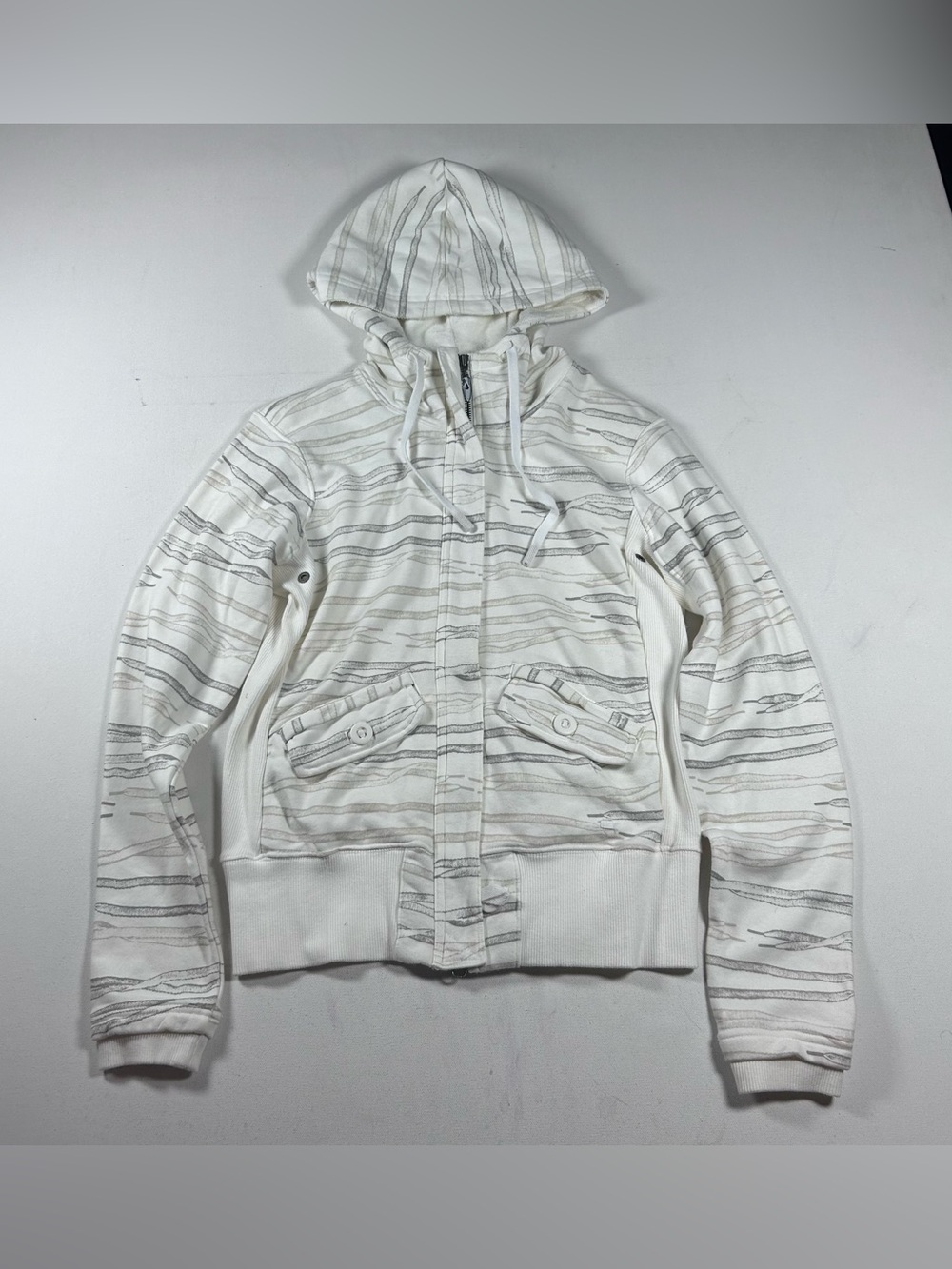 RARE! Nike Womens Small Hoodie Jacket Shoe Lace AOP Shoe Zipper Promo Parka